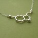 serotonin necklace - for happiness - with link chain