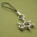 caffeine molecule phone charm