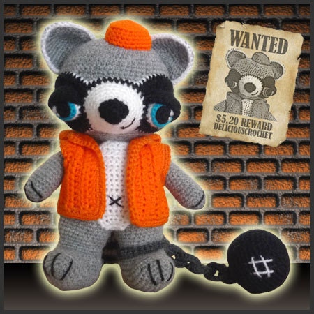 Amigurumi Pattern Crochet PDF - Randy, The Raccoon