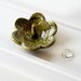 Ceramic Ring Catcher Blossom in Olive Green