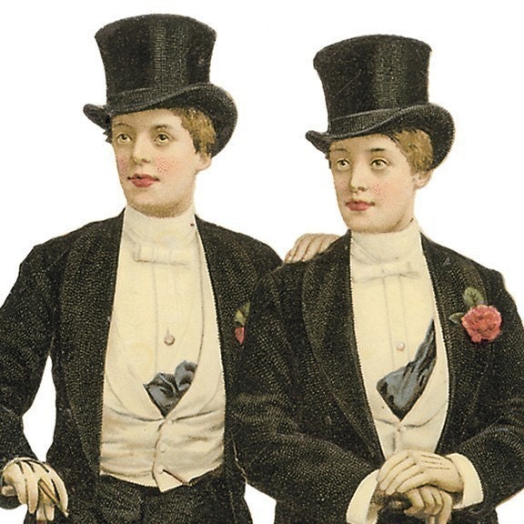 A Day for Top Hats - Gay Wedding or Anniversary Card