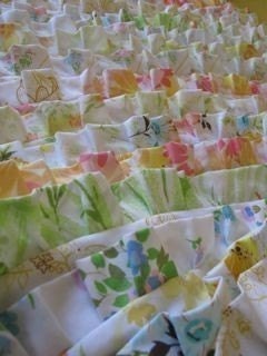 Pattern--vintage sheet ruffle quilt