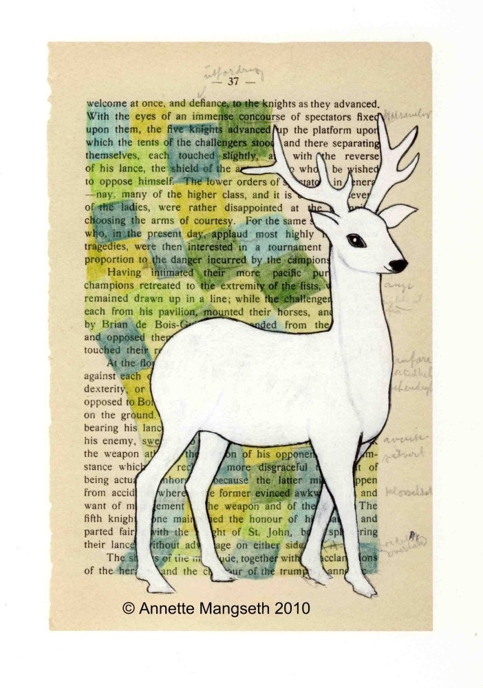 White Deer-  Print
