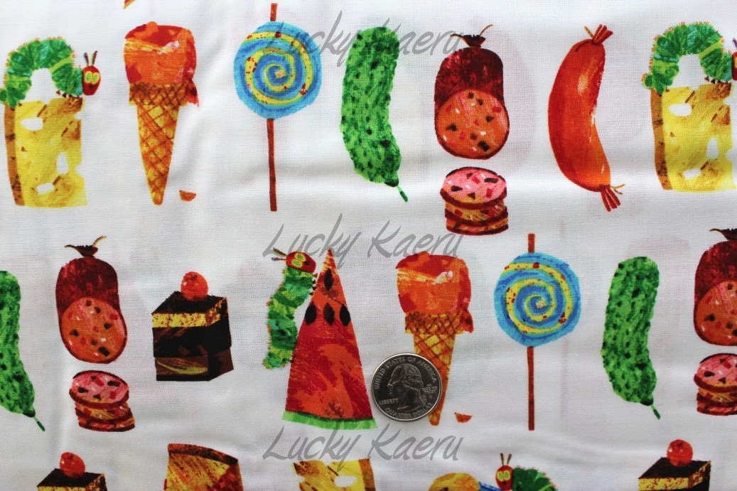 The Very Hungry Caterpillar Encore Food Fabric by Eric Carle - Half Yard