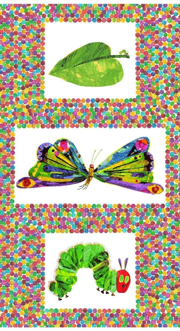 Eric Carle, The Very Hungry Caterpillar Fabric Panel - By the Panel