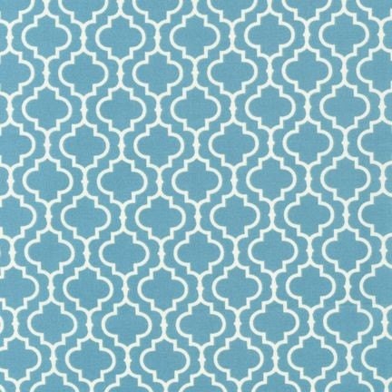 Robert Kaufman Metro Living, Lattice Fabric in Dusty Blue - By the Yard
