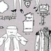 Amy Barickman, The Dressmaking Collection, Vintage Notions, Sewing Pattern Fabric in Gray - By the Yard