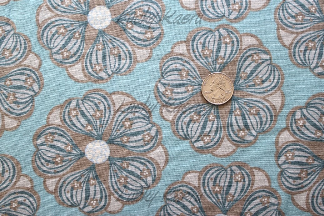 Carol Van Zandt, Tokyo Rococo, Large Floral Gray Fabric - By the Yard