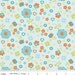 Riley Blake Designs, Dress Up Days,  Floral Aqua Fabric - Half Yard