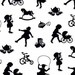 Michael Miller Girls Play Black White Fabric - Reserved for hkmattos