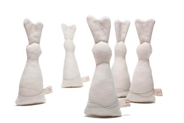 SALE Dress Me Up Organic Rabbit Rattle . Plum