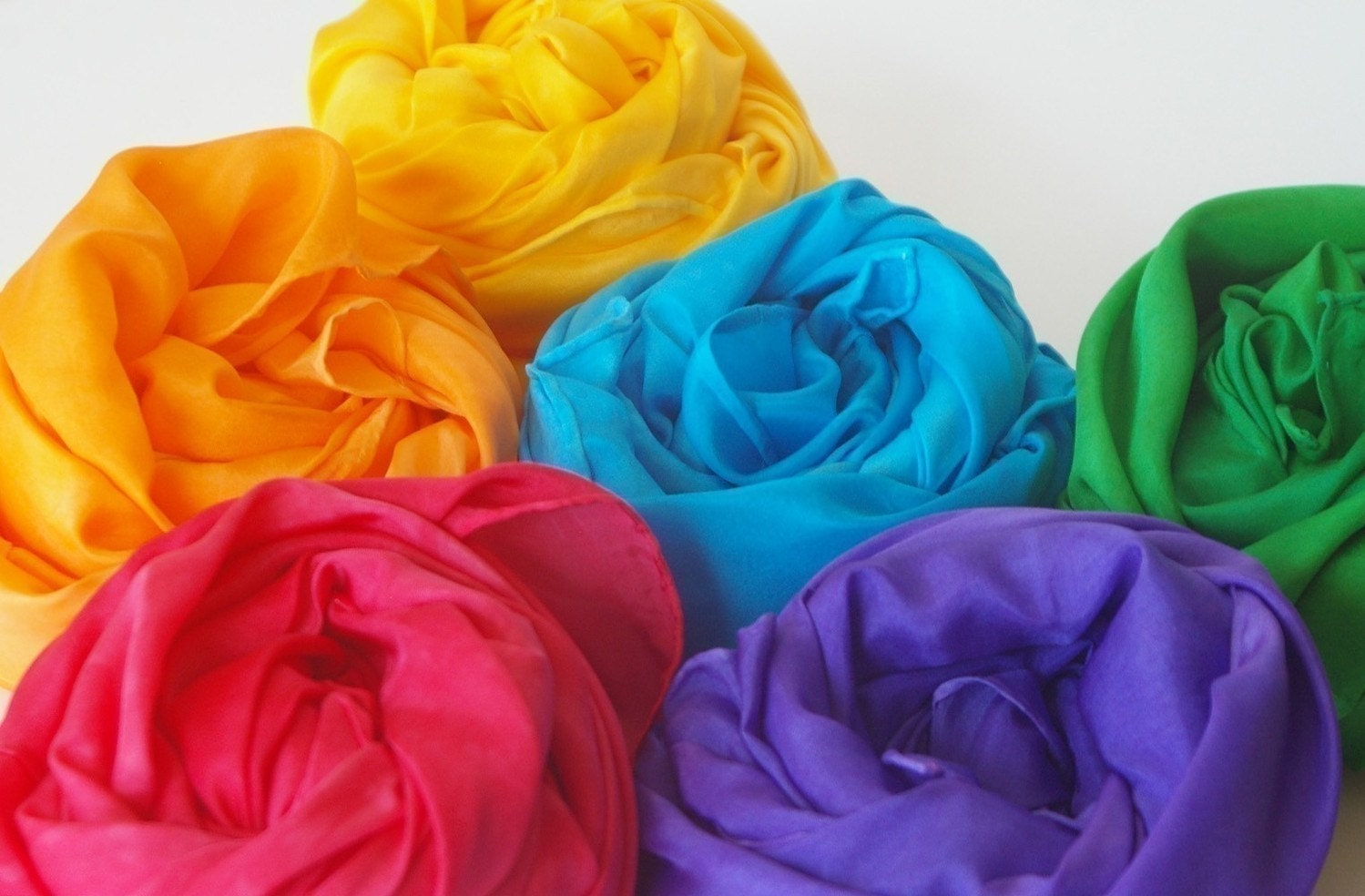 Play Silk Rainbow Palette: Set of 6 (35 x 35 inches) Waldorf Toys