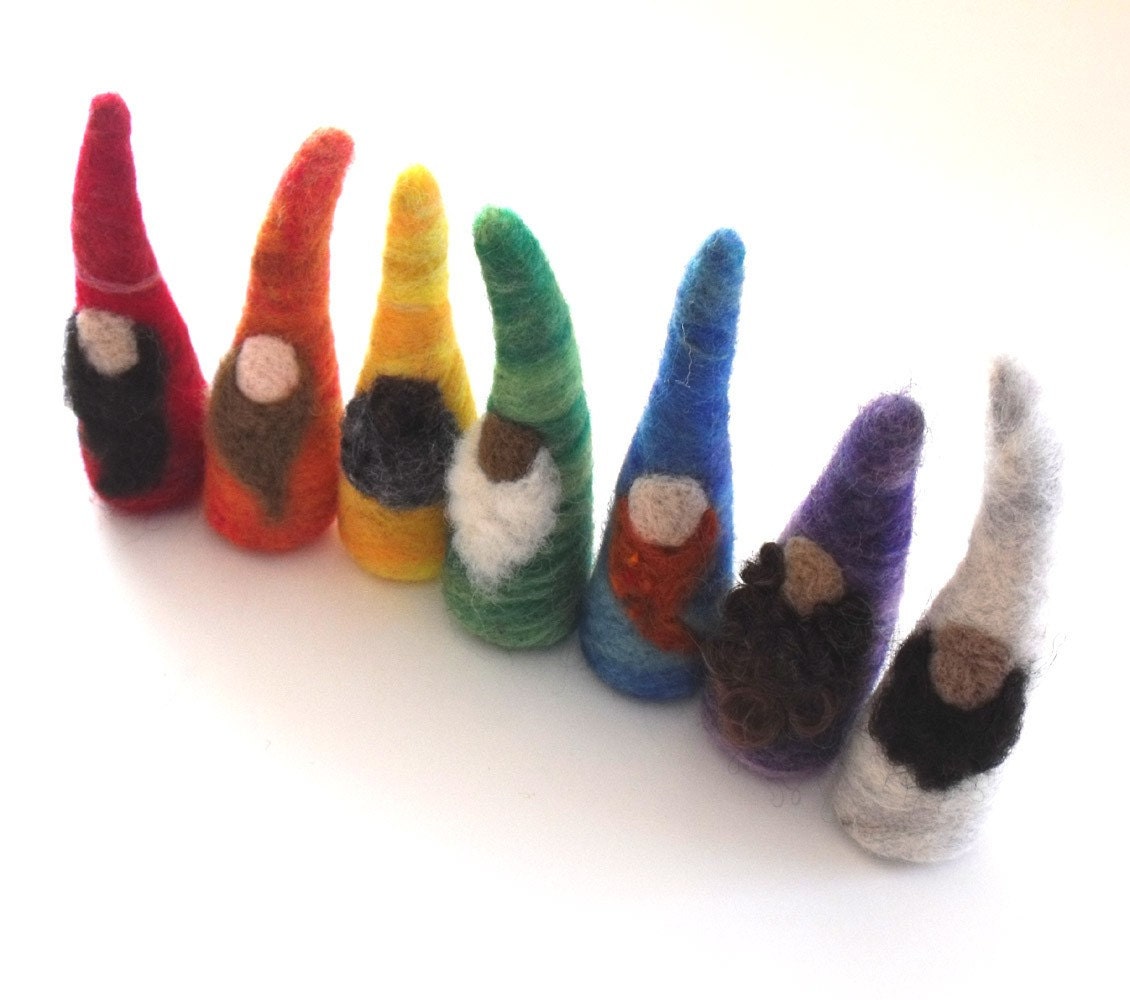 Day of the Week Gnomes (A Rainbow of Needlefelted Toys)