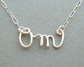 Om Necklace - all sterling silver