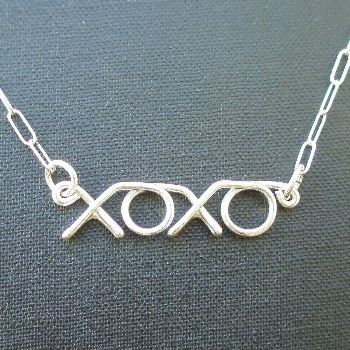 xoxo necklace - sterling silver wire