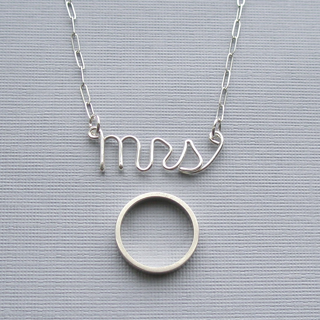 mrs necklace - sterling silver wire