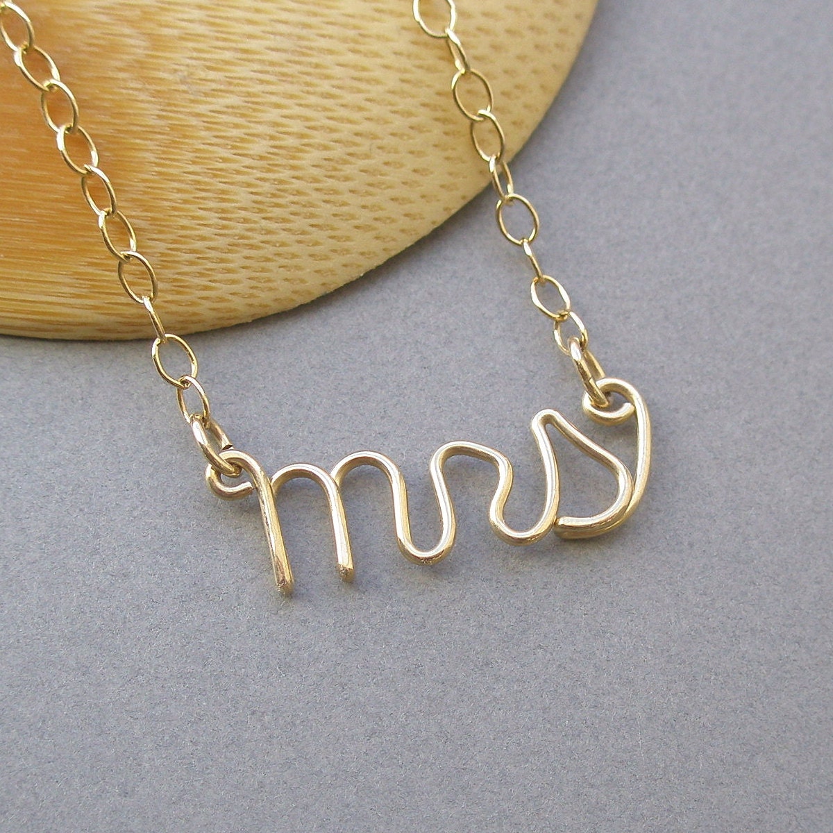 mrs necklace - 14K gold fill