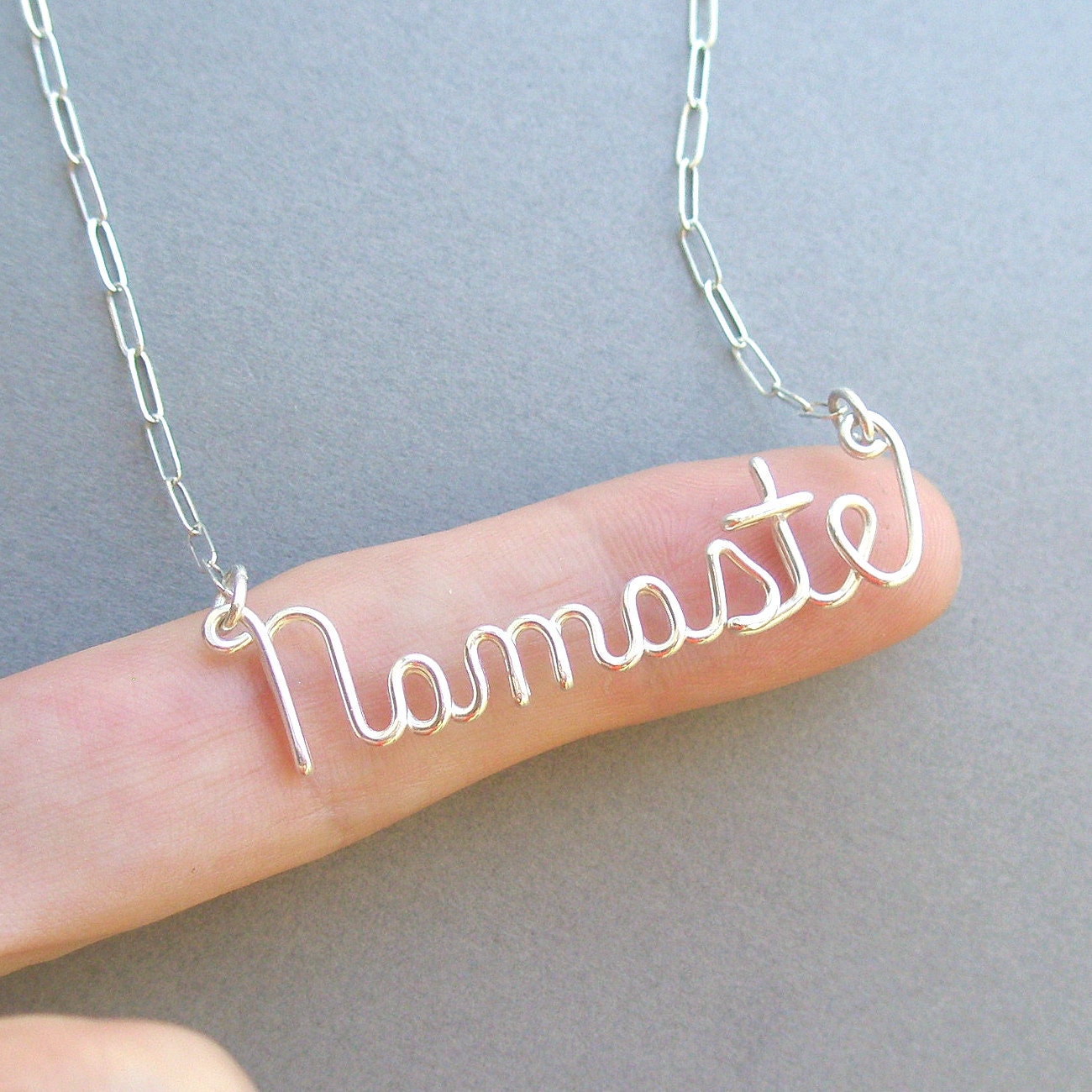 Namaste Necklace - all sterling silver