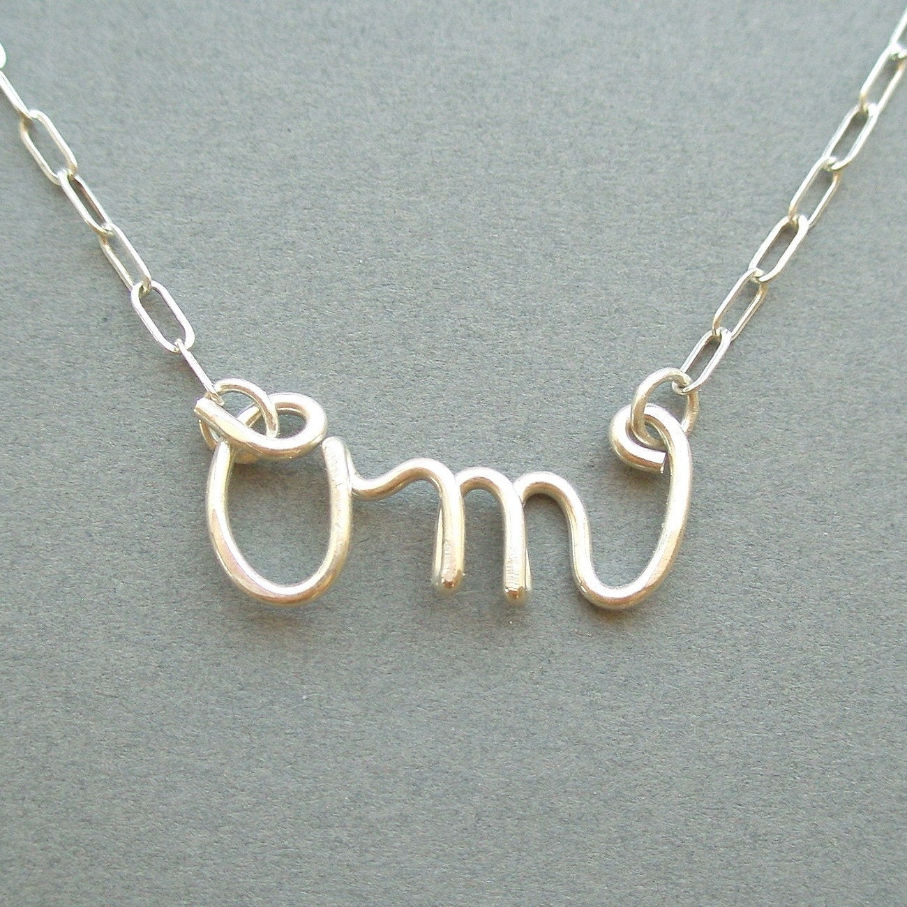 Om Necklace - all sterling silver