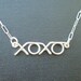 xoxo necklace - sterling silver wire