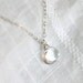 Ice crackle - clear quartz gem simple sterling silver necklace - gemstone jewelry