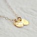 Gemini - gold double ovals necklace on gold fill chain - delicate jewelry - women gift under 40