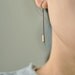 Gunmetal earrings - long sleek black & gold dangles - modern jewelry - edor gift for her