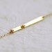 Diagon Gold - asymmetrical line bars necklace - modern sleek jewelry - edor  gift for her