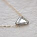 Flag - silver triangle necklace on gold fill chain - modern geometric jewelry - edor