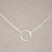 Halo - sterling silver or gold filled open circle ring necklace - simple everyday jewelry christmas gift for her