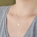 Square and dot - custom engraved initials personalized sterling silver necklace - delicate jewelry