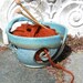 Yarn Bowl Knitting Crochet in Shades of Blue