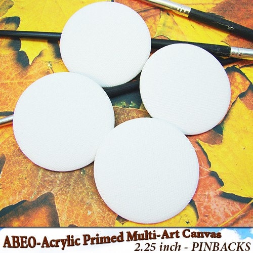 ABEO-(4)-2.25inch REGULAR Canvas BADGE-Pinbacks artisan art buttons