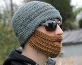 Pattern Directions Instructions for Making a Crochet Adult Bearded Hat Men or Teen