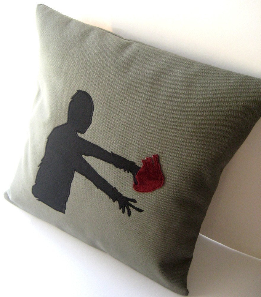 special valentine .. zombies need love too .. pillowcase