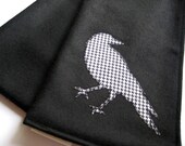 Italian Wool Scarf --- Houndstooth Crow