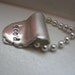 PMC Fine Silver Alter Ego Reversible Hand Stamped Phrase Necklace Good Bad