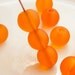 6mm Sea Glass Beads Smooth Round Tangerine (Qty 15) Z-SG6-TO