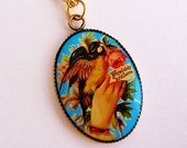 Friendship and Love Sparrow Bird Charm Necklace