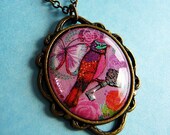 Retro Sparkling Hummingird Necklace