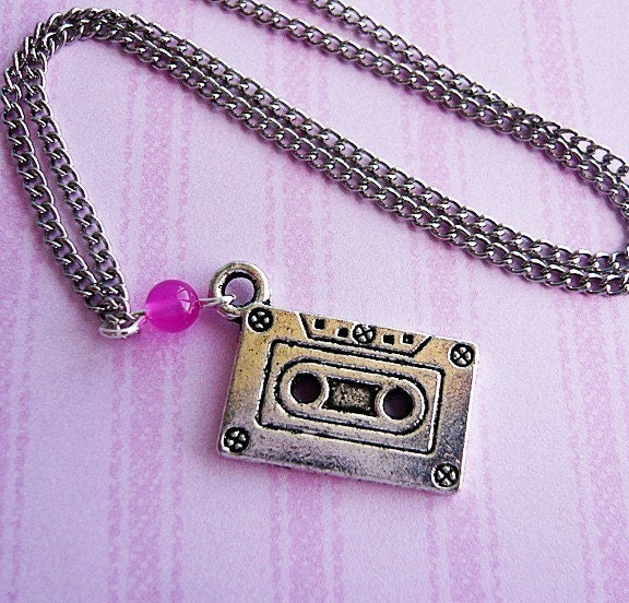 Retro Recording Cassette Necklace