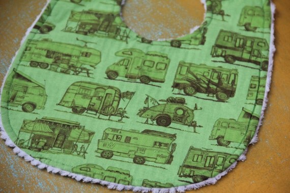 Camping trailer Bib Baby bib Boy bib Girl bib Free Shipping to the U.S. on orders over 35.00