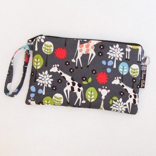 Kindle 4 case / Nook Color Bag / Kindle Fire Cover / Kindle 3 Bag / LARGE Padded case fits covered eReaders  - Giraffe's Can Dance Fabric