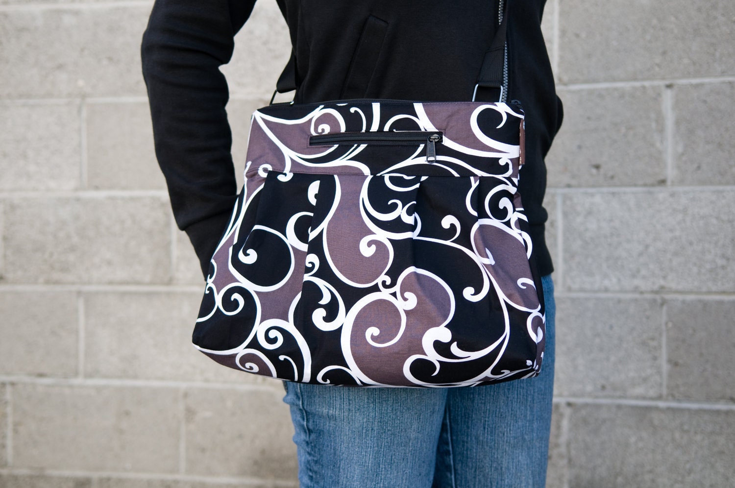 iPad Purse Kindle Handbag iPad Shoulder Bag Nook Purse Padded Electronics Pocket MEDIUM HOBO BAG London Fabric