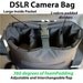 Medium Digital SLR Camera Bag - DSLR Camera Bag Purse  - Interchangeable flaps Photo Bella Mosaic Fabric Flap - Black Base