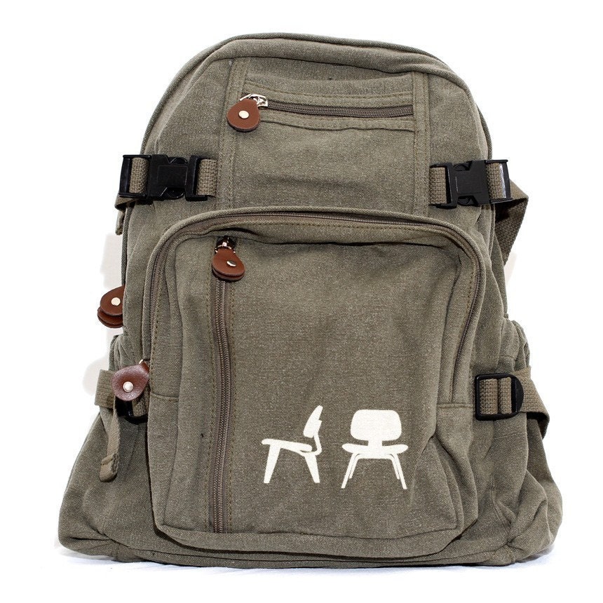 Backpack: Plywood Chairs - Small Backpack for Men & Women