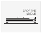 Print: Drop the Needle - Screenprint - Turntable Illustration