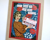 For the LADIES Fun Vintage Ad Photo Card - Slipping a Mickey - Recycled Paper