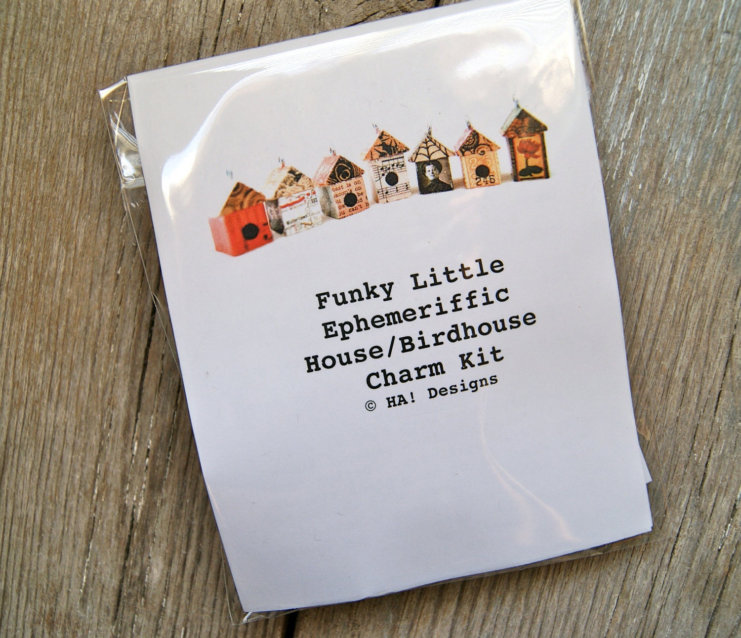 House Birdhouse Charm Kit - Fun & Funky EVERYTHING You Need to Do It Yourself DIY - Art By Heather