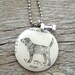 Beagle Dog Pet - Altered Vintage Glass Watch Crystal Pendant Necklace - Recycled Upcycled - Ready To Ship